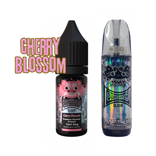 BARONG Cherry blossom Flavor Economy Pack (1+1) Refillable / 15ml 3mg Nicotine E-liquid