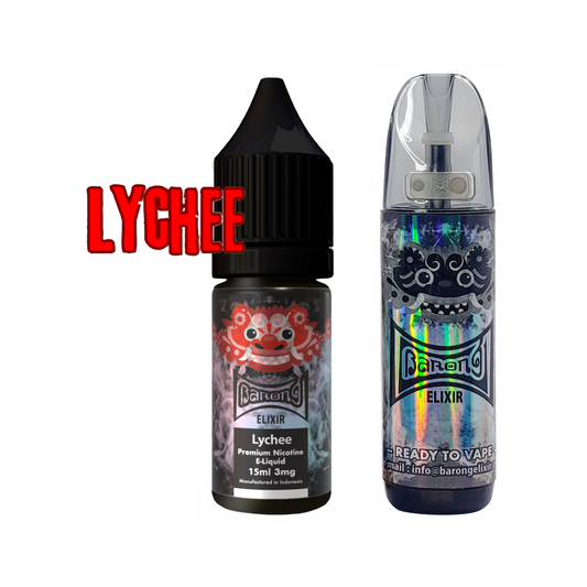 BARONG Lychee Flavor Economy Pack (1+1) Refillable / 15ml 3mg Nicotine E-liquid