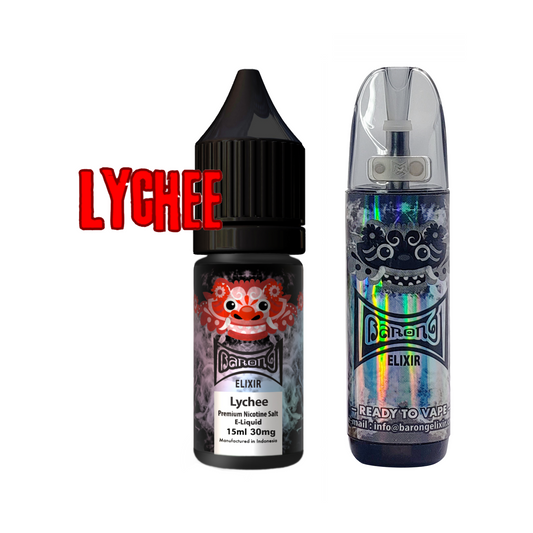 BARONG Lychee Flavor Economy Pack (1+1) Refillable / 15ml 30mg Nicotine Salt E-liquid